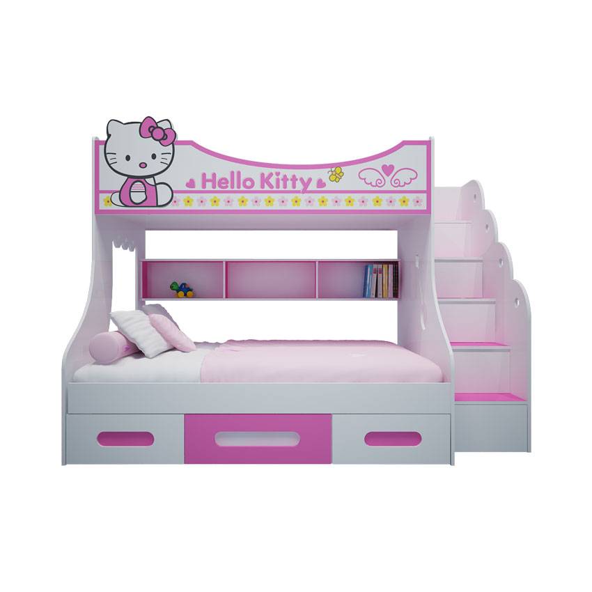 Giường tầng cho trẻ em hình hello kitty đẹp xinh xắn