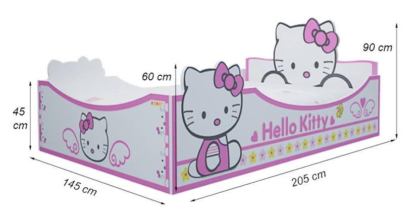 GiÆ°á»ng Hello Kitty 1m2