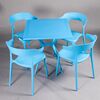 Bộ bàn vuông 2-4 ghế Iris 01 nhựa PP