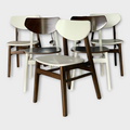 Bộ bàn ăn mặt gỗ giả đá 4-6-8 ghế Paju màu phối