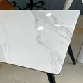Bàn ăn chân thép Celio mặt gỗ + đá