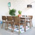 Bộ bàn ăn 4-6-8 ghế Venus mặt gỗ