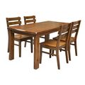Bộ bàn ăn 4-6 ghế Elburg gỗ xoan đào