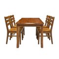 Bộ bàn ăn 4-6 ghế Elburg gỗ xoan đào