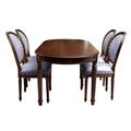 Bộ bàn ăn 4-6-8 ghế Louis mặt oval 03
