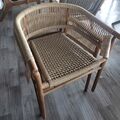 Bộ bàn tròn 4-6 ghế Nana gỗ dầu