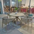 Bộ bàn tròn 4-6 ghế Nana gỗ dầu