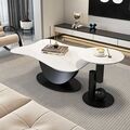 Bàn trà đôi Cres mặt uốn cạnh