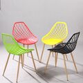 Ghế nhựa Fusia chân thép giả gỗ