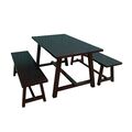 Bộ bàn ghế băng 1m4 Anker gỗ cao su