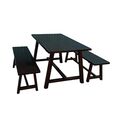 Bộ bàn ghế băng 1m4 Anker gỗ cao su