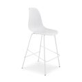 Ghế bar Eames lưng nhựa chân thép