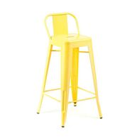 Ghế bar tolix lưng thấp màu vàng