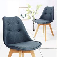 Ghế Nordica nệm chần da giả bố chân gỗ lớn