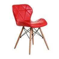 Ghế Radar chân gỗ đan màu đỏ