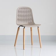 Ghế tựa Rombi lưng nhựa chân gỗ tròn