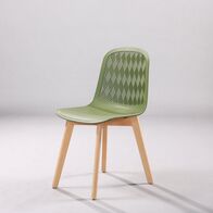 Ghế tựa Rombi lưng nhựa chân gỗ