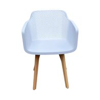 Ghế tựa Narnia lưng nhựa chân gỗ