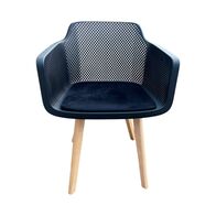Ghế tựa Narnia lưng nhựa chân gỗ