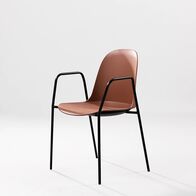 Ghế tựa có tay Gai 01 lưng nhựa chân thép
