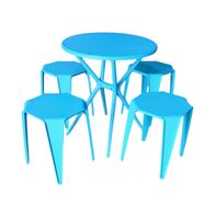 Bộ bàn 2-4 ghế đẩu Duck nhựa PP đúc