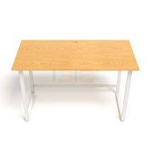 Bộ bàn Oak-F trắng vân sồi và ghế Eames chân gỗ