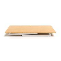 Bộ bàn Oak-T trắng vân sồi và ghế Eames chân gỗ