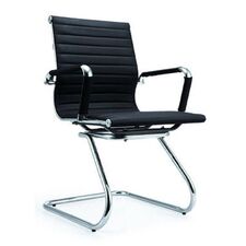 Ghế da IB06GQ chân quỳ cao cấp màu đen