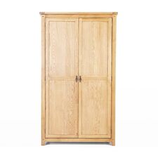 Tủ quần áo Rustic 2 cánh suốt gỗ sồi