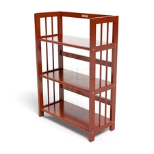 Kệ sách 3 tầng HB363 gỗ cao su màu cánh gián