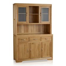 Tủ chén cao Bevel lớn gỗ sồi