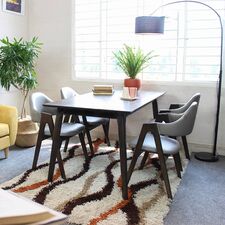 Bộ bàn ăn Emma 4 ghế màu walnut
