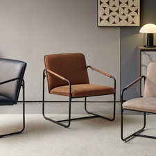 Ghế sofa đơn Amato bọc da