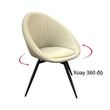 Ghế bọc nệm yên xoay Verdi chân thép
