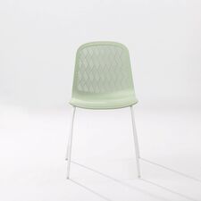 Ghế tựa Rombi lưng nhựa chân thép