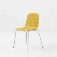 Ghế tựa Rombi lưng nhựa chân thép