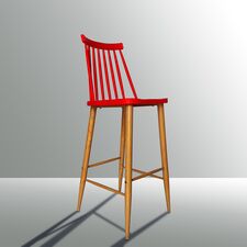 Ghế bar Impat lưng nhựa chân thép