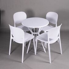 Bộ bàn tròn 2-4 ghế Bryne 01 nhựa PP