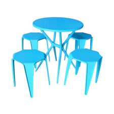 Bộ bàn 2-4 ghế đẩu Duck nhựa PP đúc