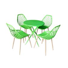 Bộ bàn 2-4 ghế nhựa Fusia chân thép
