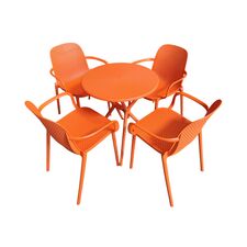 Bộ bàn 2-4 ghế có tay Gardia nhựa PP đúc