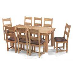 Bộ bàn ăn 8 ghế Victoria gỗ sồi
