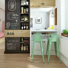 Ghế bar lưng thấp Tolix decor 2