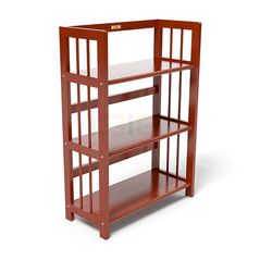 Kệ sách 3 tầng HB363 gỗ cao su màu cánh gián