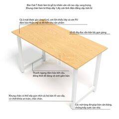 Bộ bàn Oak-T trắng vân sồi và ghế IB517
