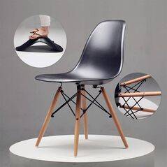 Bộ bàn Rec-U đen  và ghế Eames