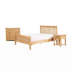 Tủ đầu giường Rustic 1 ngăn gỗ sồi