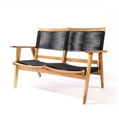 Bộ sofa đan dây Kingmens gỗ keo lau dầu 4