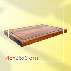 Thớt gỗ keo D01030 cỡ đại, cạnh dày gấp đôi