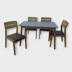 Bộ bàn ăn mặt vân gỗ 4-6-8 ghế Vega